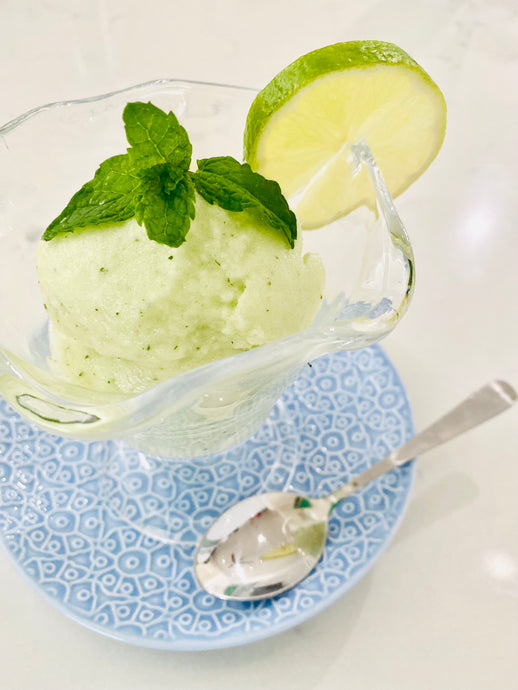 Honeydew, Lime and Mint Sorbet