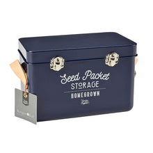Load image into Gallery viewer, Burgon &amp; Ball Seed Packet Storage Tin - Atlantic Blue
